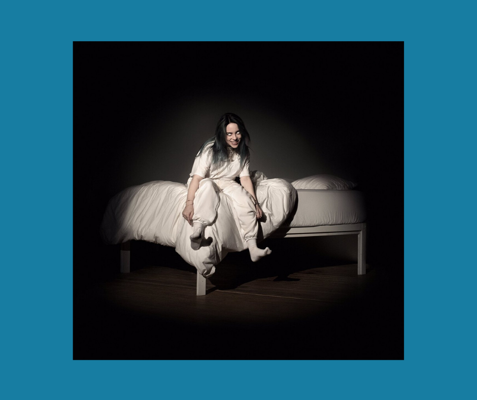 Album cover of Billie Eilish's album "when we all fall asleep, where do we go?"